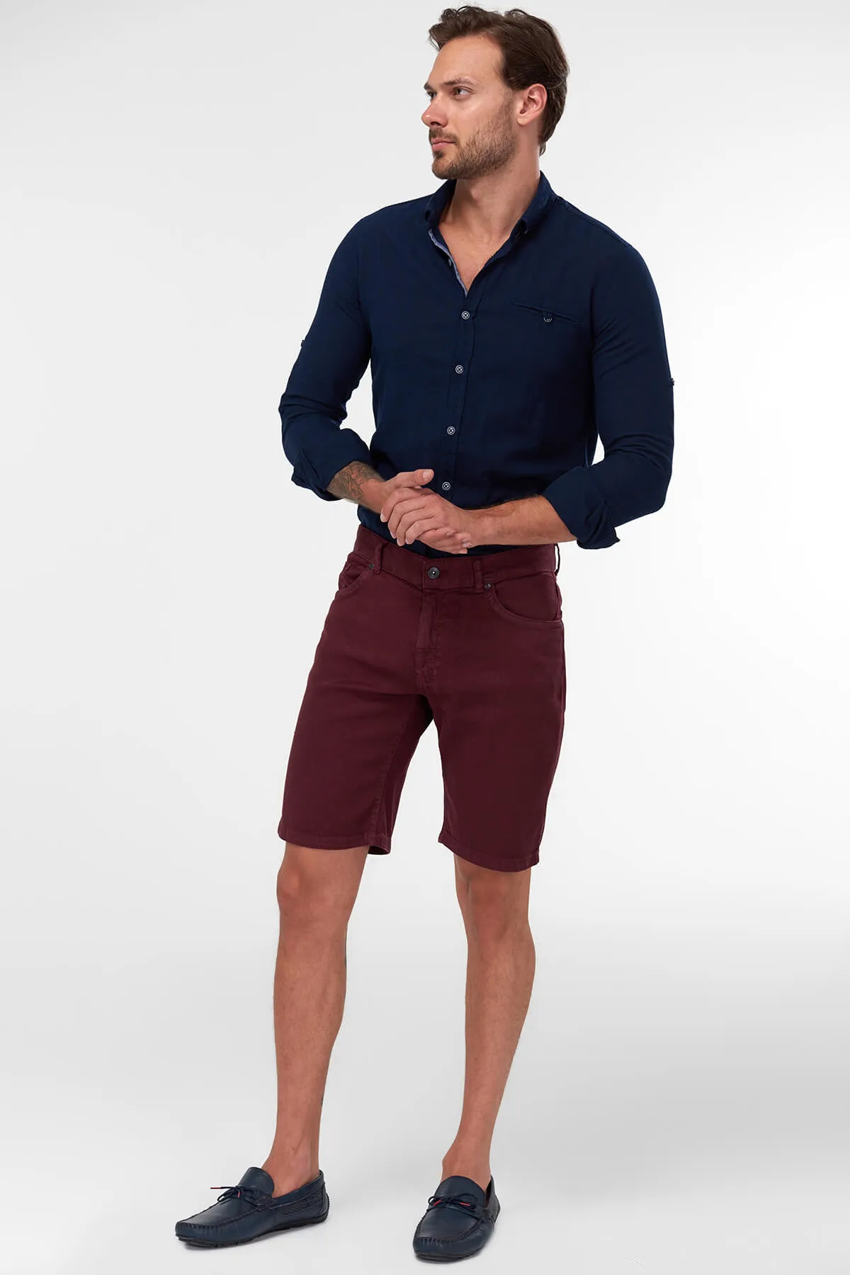 Мужские шорты Trendyol Bordeaux-5 Nond my pocket Smart-casual