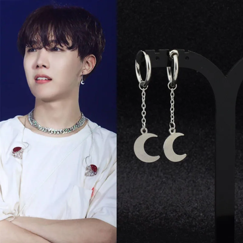 

Original unique Mens single Spike stainless steel earring,guys jewellery,accessory, hipster, grunge style, punk, Moon earrings m