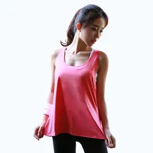 Дышащая Беговая форма для гимнастики, быстросохнущая Спортивная майка с открытой спиной для фитнеса, Женская однотонная майка с круглым вырезом для занятий йогой