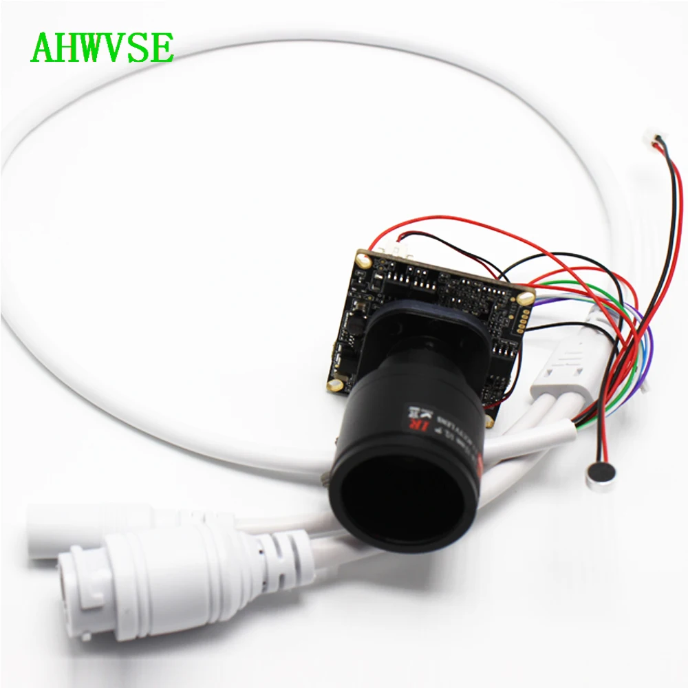 HD Varifocal Lens 2.8-12mm Lens IP Camera Module PCB board Audio Input With External Pickup Microphone 1080P IP Camera ONVIF