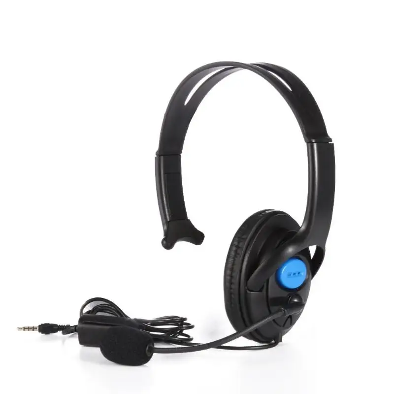 3.5mm 유선 게임용 헤드셋 ps4 용 마이크가있는 단일 측면 스피커 헤드폰해드폼/헤드셋 AliExpress