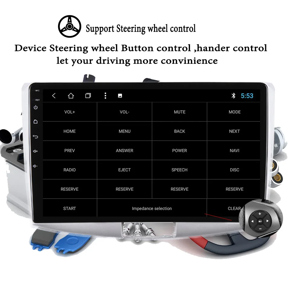 Автомагнитола 10 1 дюйма 6 + 128 ГБ 2Din Android 0 GPS навигатор для 2012 2013 2014 15 VW Volkswagen Magotan B7 Bora