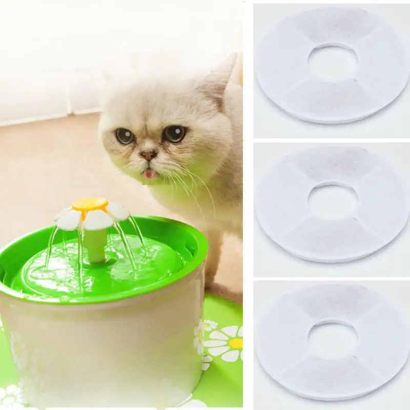 

4pcs New Activated Carbon Filter For 1.8L LED Automatic Cat Dog Kitten Water Drinking Fountain Pet Bowl Drink Dish Filter