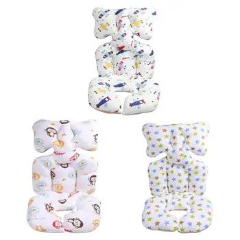 

1pc Baby Stroller Seat Thicken Cushion Printed Cotton Blended Sleeping Mattresses Pillow Carriage Pram Cart Seat Pad Cover Mat