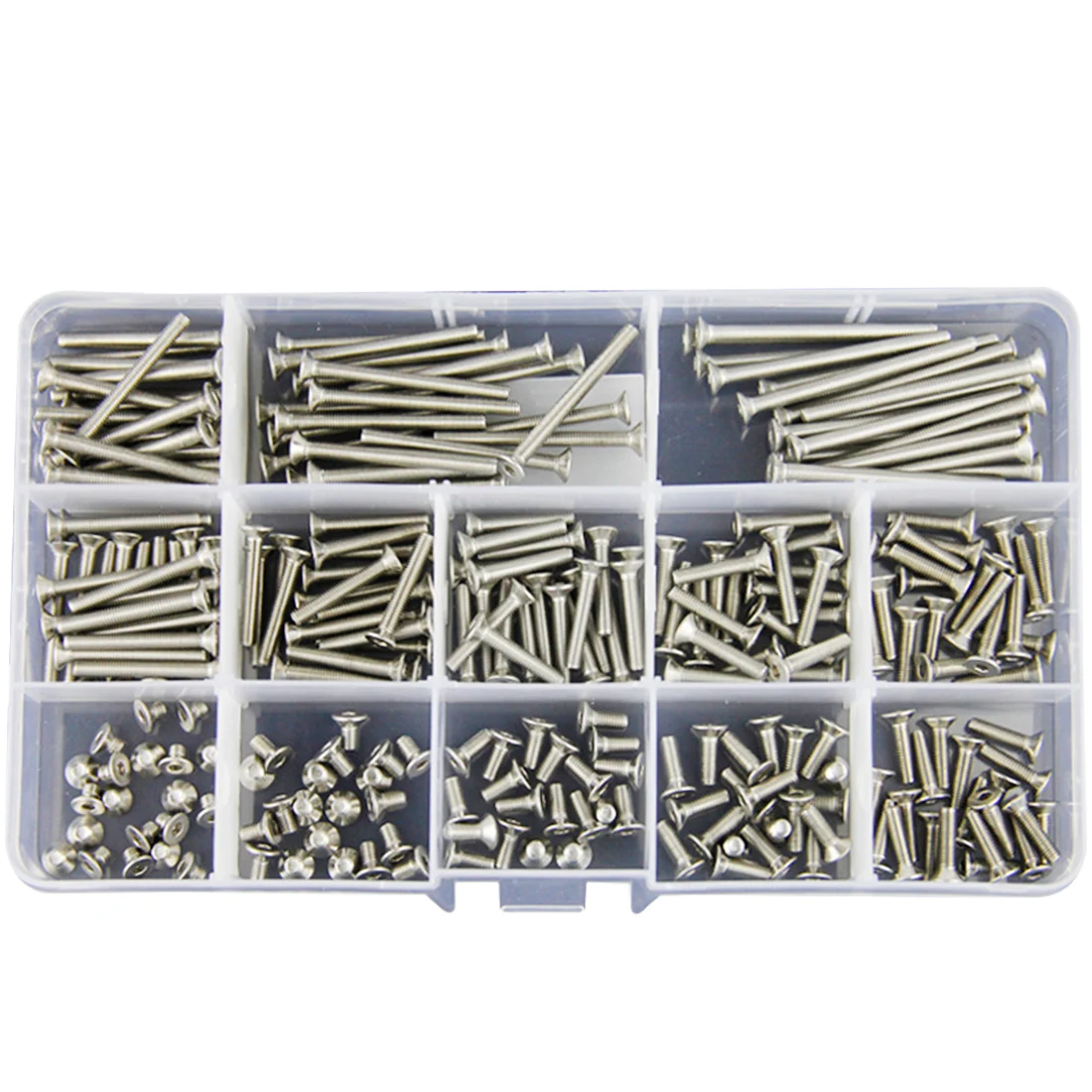 

260PCS/Lot M3 Button Head Hex Socket Screw Bolt Stainless Steel SS304 M3 Screws Assortment Kit Fastener Hardware