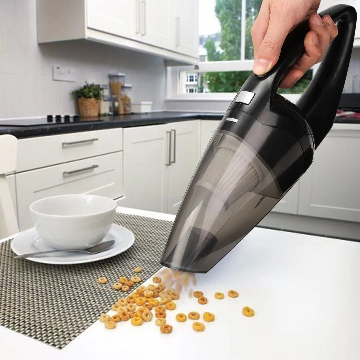 

90W Super Suction Cyclonic Car Vacuum Cleaner Hand held Wet Dry Duster Collector For Car