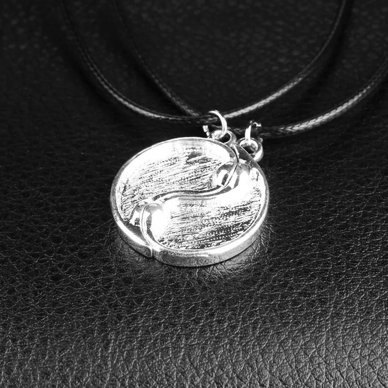 2 шт./компл. модное ожерелье Yin Yang Tai Chi с кожаной цепочкой для лучших друзей Bff