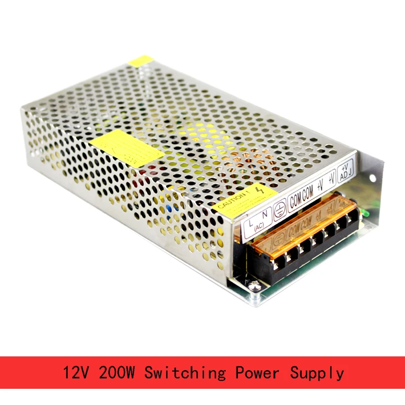 Выход DC 12V источник питания 16.5A 200W светодиодный трансформатор 220v 12v SMPS ac dc | Трансформаторы систем освещения -32805444441