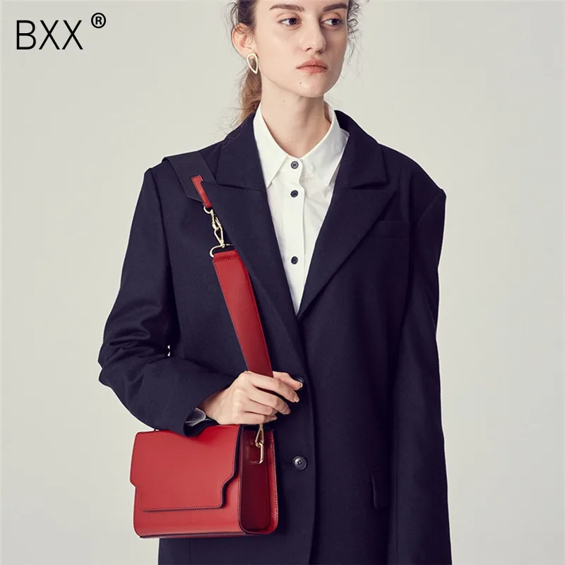 

[BXX] 2019 Luxury Women Handbags Double Shoulder Patchwork Bags Ladies PU Leather All-match Shoulder Messenger Bag HE314