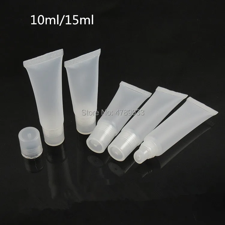 

50/100pcs 10ml 15ml Empty Cosmetic Tubes Lip Gloss Balm Clear Cosmetic Containers Makeup Tools Accessories
