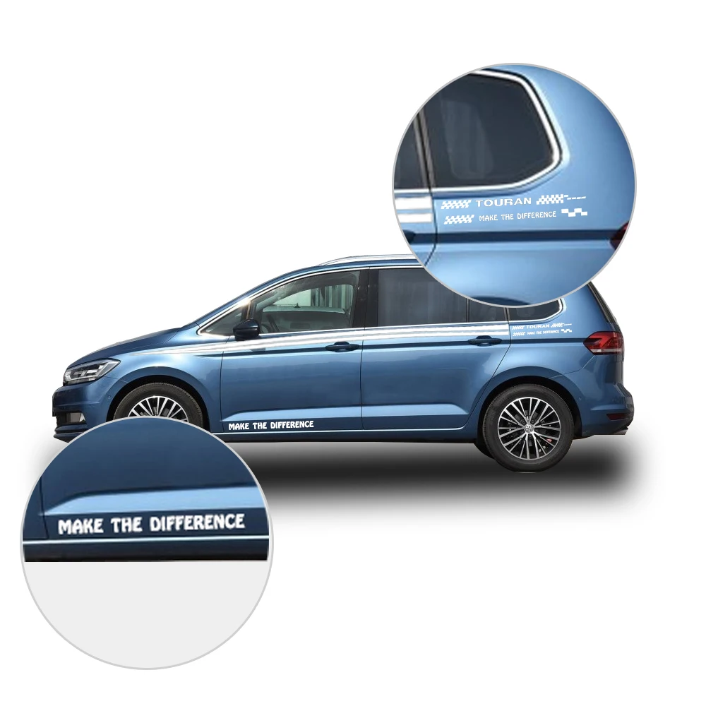 Авто аксессуары боковая наклейка на кузов автомобиля наклейки для Volkswagen VW Touran DIY