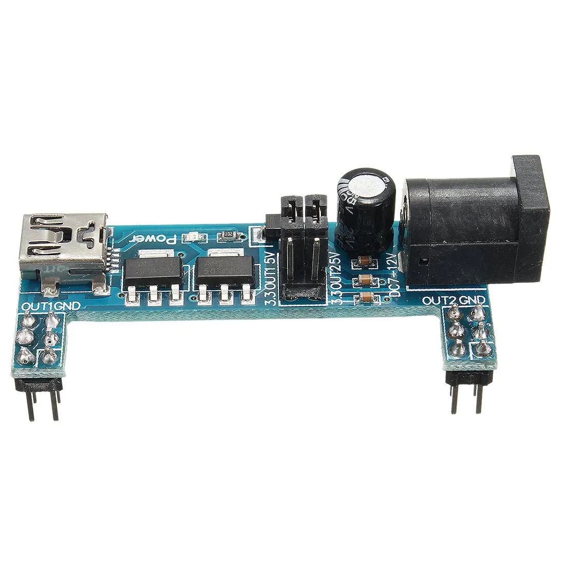 

2x Mini USB Power Supply Module MB102 Breadboard 3.3V 5V For Arduino Solderless