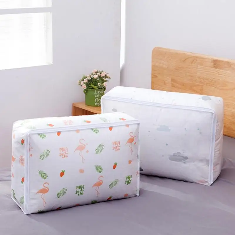 Storage Bag Flamingo Shape Quilt Home Clothes Quilt Pillow Blanket Travel Luggage Organizer Dampproof Sorting Bag New Useful Hot