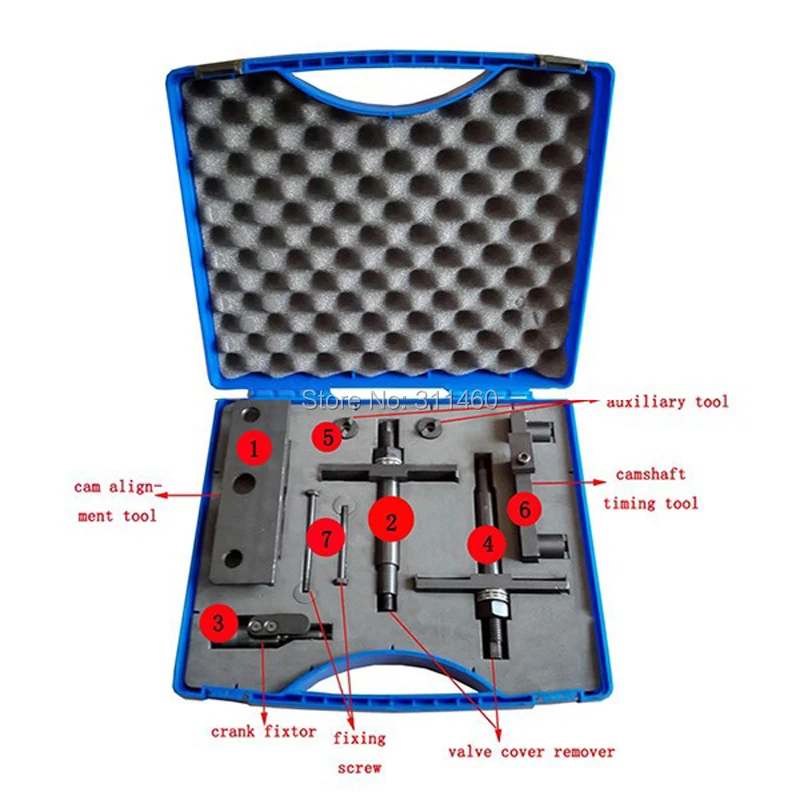 

Engine Timing Tool for Volvo T5 models 850 960 S40 S70 S90 2.4L 2.5T 2.9 Camshaft Timing Toolkit Crank Fixtor Auxiliary Tool