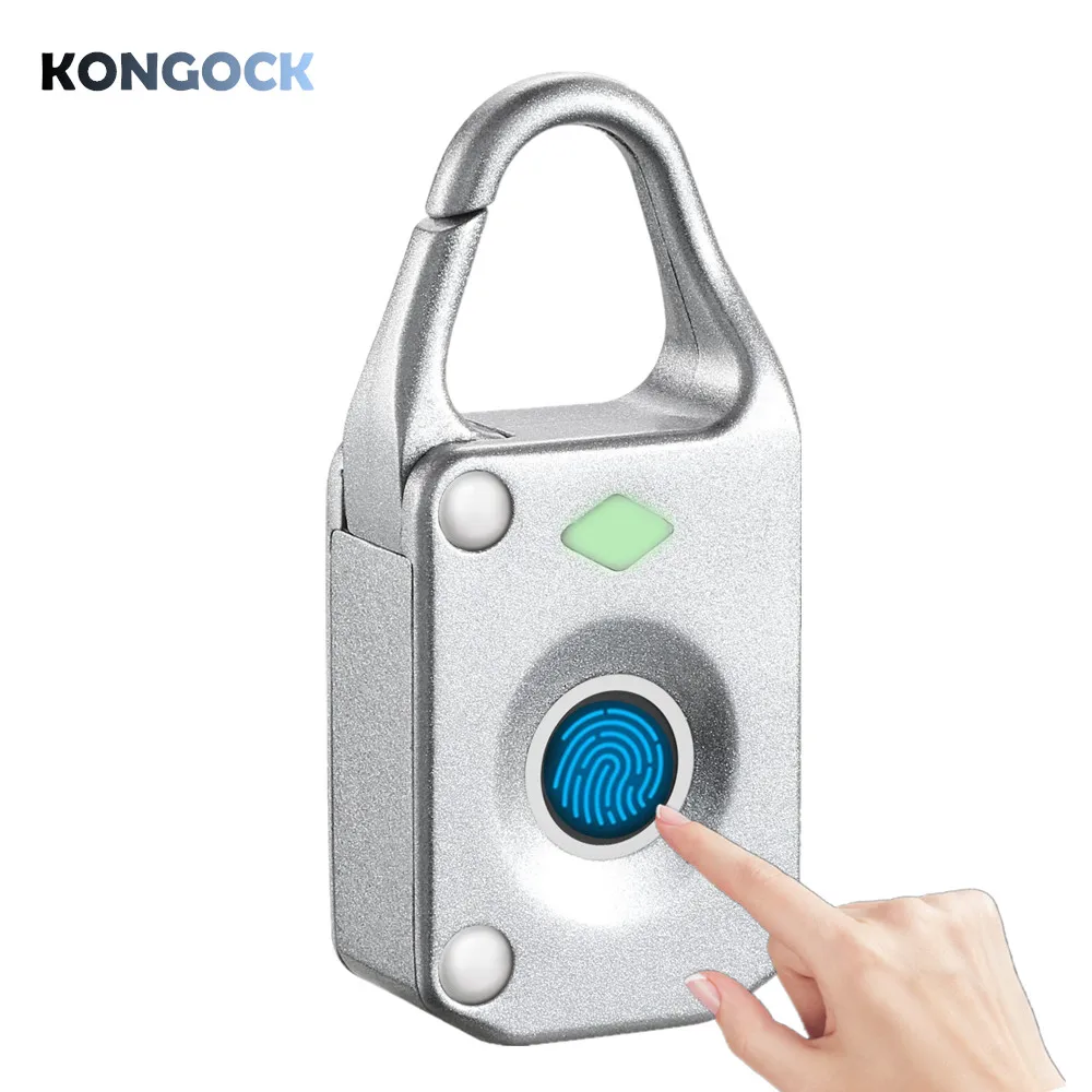 

Portable Electronic keyless Biometric fingerprint Smart mini Pad lock for Bags and Luggage etc