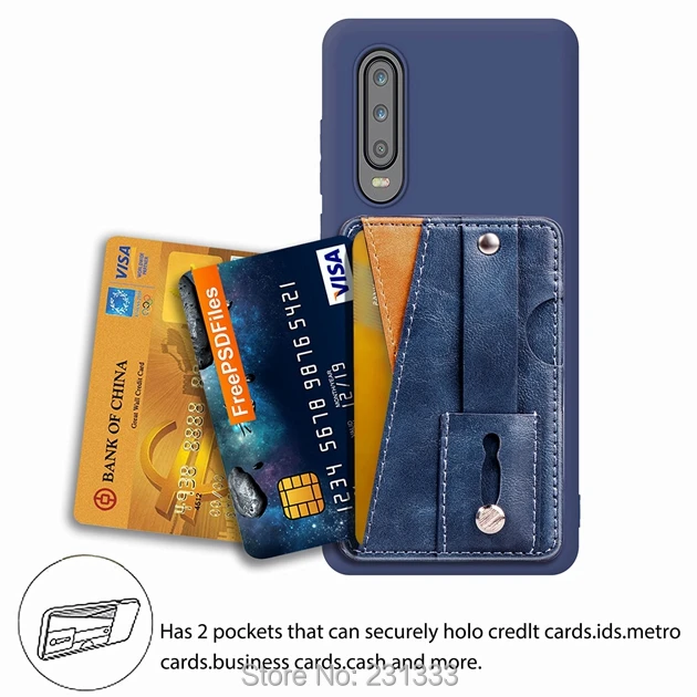 C ku Мягкий ТПУ кожаный чехол для Huawei P30 PRO Honor V20 10 LITE Y9 2019 шпон склеивание ID стоячий