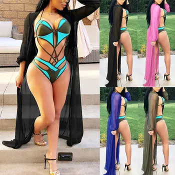 

Women Cover Up Summer Lace Crochet Bikini Swimwear Beach Dress Bathing Suit