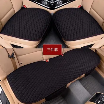 

Linen Fabric Car Seat Cover Four Seasons Front Rear Flax Cushion Breathable Protector Mat Pad Auto accessories Universal Size