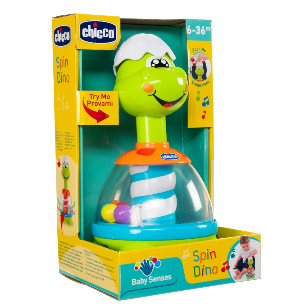 Игрушка юла Chicco Spin Dino 6м+|Волчки| |