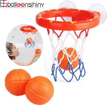 

BalleenShiny Baby Water Play Shooting Toys Kids Bath Shooting Basketball Rebounds Toys Childen Bathroom Basketball Games