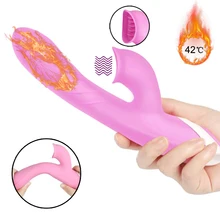 Oral Clitoris Licking Stimulator Tongue Vibrator Intelligent Heating G-spot Dildo Vibrators Adult Sex Toys Masturbator for Women