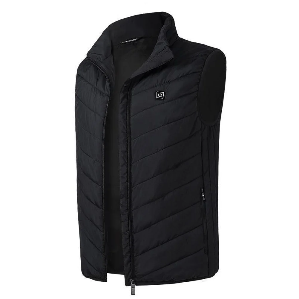 

1pc Electric Heated Waistcoat Men's Outdoor Skiing Fishing USB Charging Electric Heated Vest Warm Waistcoat