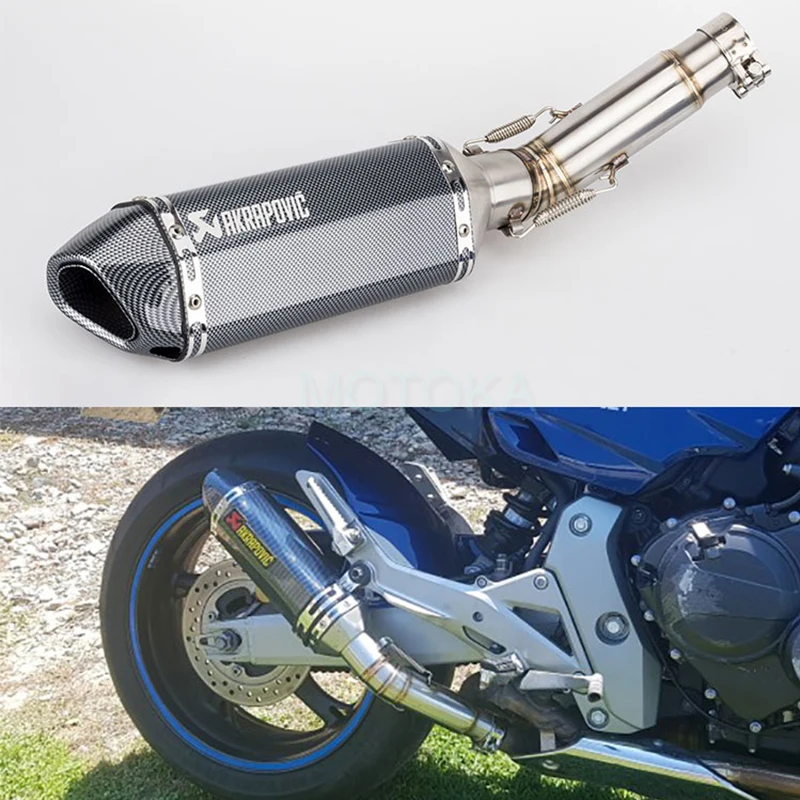 

CBR600 Motorcycle Exhaust Pipe Full System CB600F Escape Middle Link Pipe Stainless Steel Exhaust Muffler Motorbike Connect Pipe