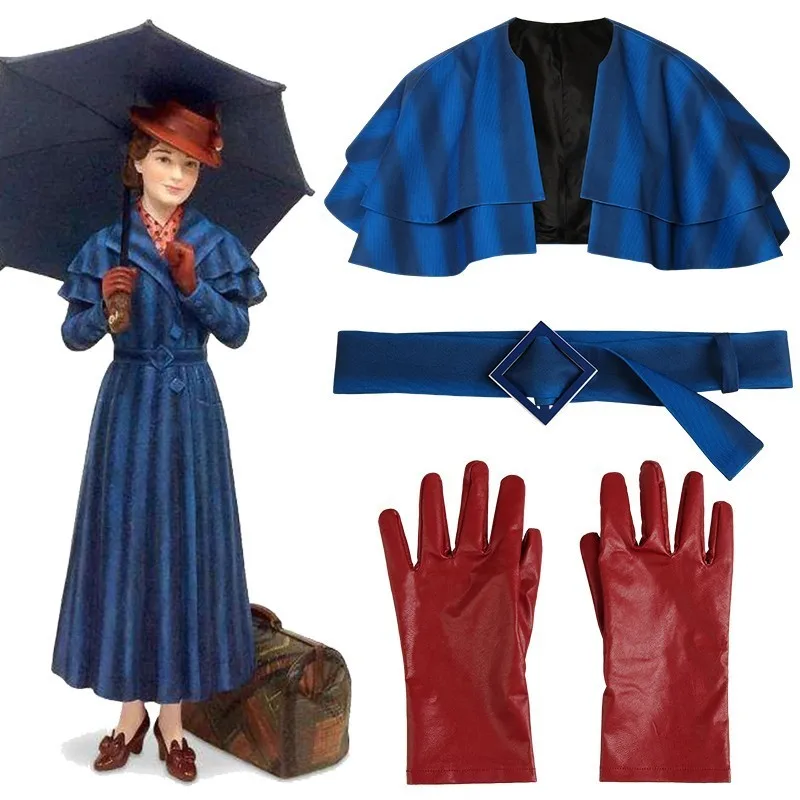 Мэри Поппинс возвращается Косплей Mary Poppins Julie Эндрюс Эдвардс костюм фильм карнавальный наряд Взрослый Хэллоуин индивидуальный заказ для женщин