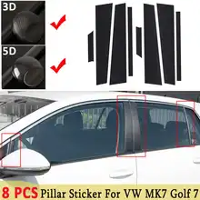3D/5D углеродного волокна Стиль авто оконная рама ABC компонент пленка Стикеры наклейки Накладка для Volkswagen VW MK7 Golf 7 аксессуары