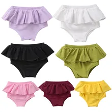 Новые детские для маленьких мальчиков для девочек Хлопковое платье-пачка с кружевными оборками пляжные летние трусики плавки для новорожденных пышные трусики с узорами трусы купальник