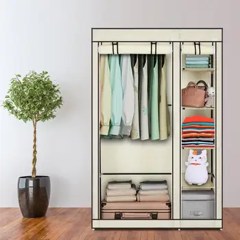 

67inch When the quarter wardrobe DIY Non-woven Closet Portable Storage Cabinet Multifunction Dustproof Moistureproof Furniture