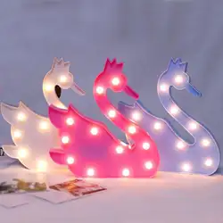 Лебедь Форма Детские настенный ночник домашний Декор Подвеска для помещений, LED лампа Luminaria лава лампа Lampara движения Сенсор свет