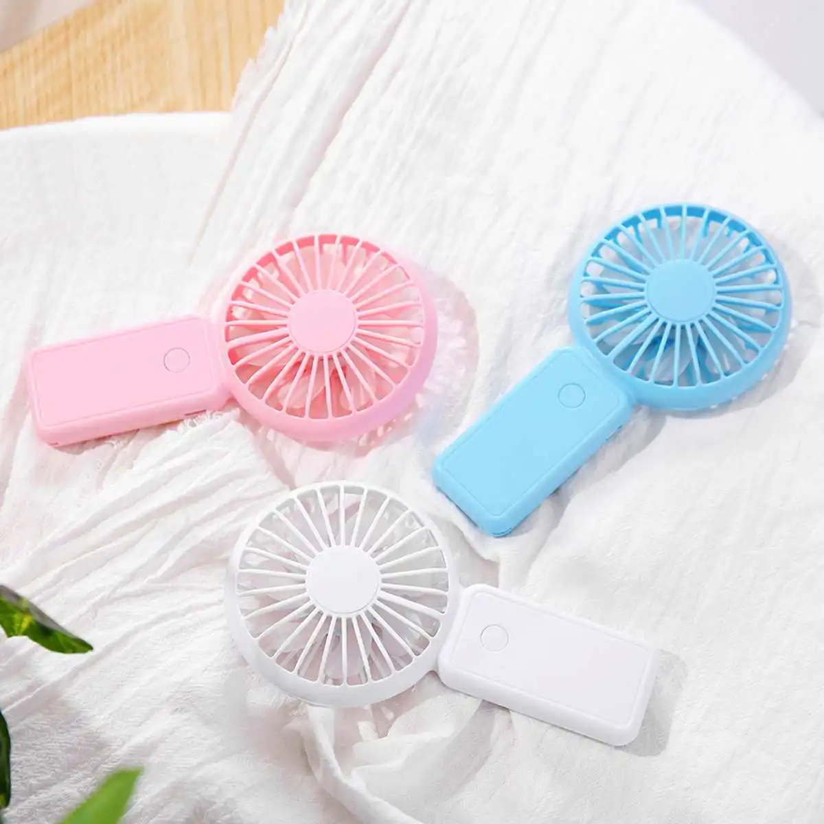 

Portable USB Rechargeable Handheld Mini Fan 3 Wind Speed Modes Lower Noise Cooler Fan Outdoor Desk Table Electric Small Fan
