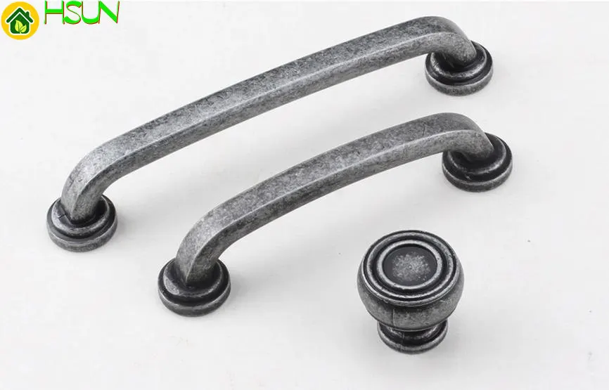 

2 pcs Vintage Antique Silver Black Drawer Knobs Drawer Pull Handle Cabinet Handle Kitchen Door Knobs Pulls Decorative Hardware
