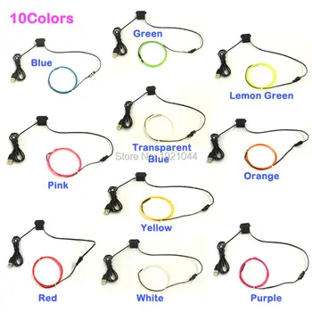 

1.3mm 1meter EL Wire with 5V USB Inverter 10Colors Select Flexible Neon Light LED Strip with USB Controller for DIY Glow Decor