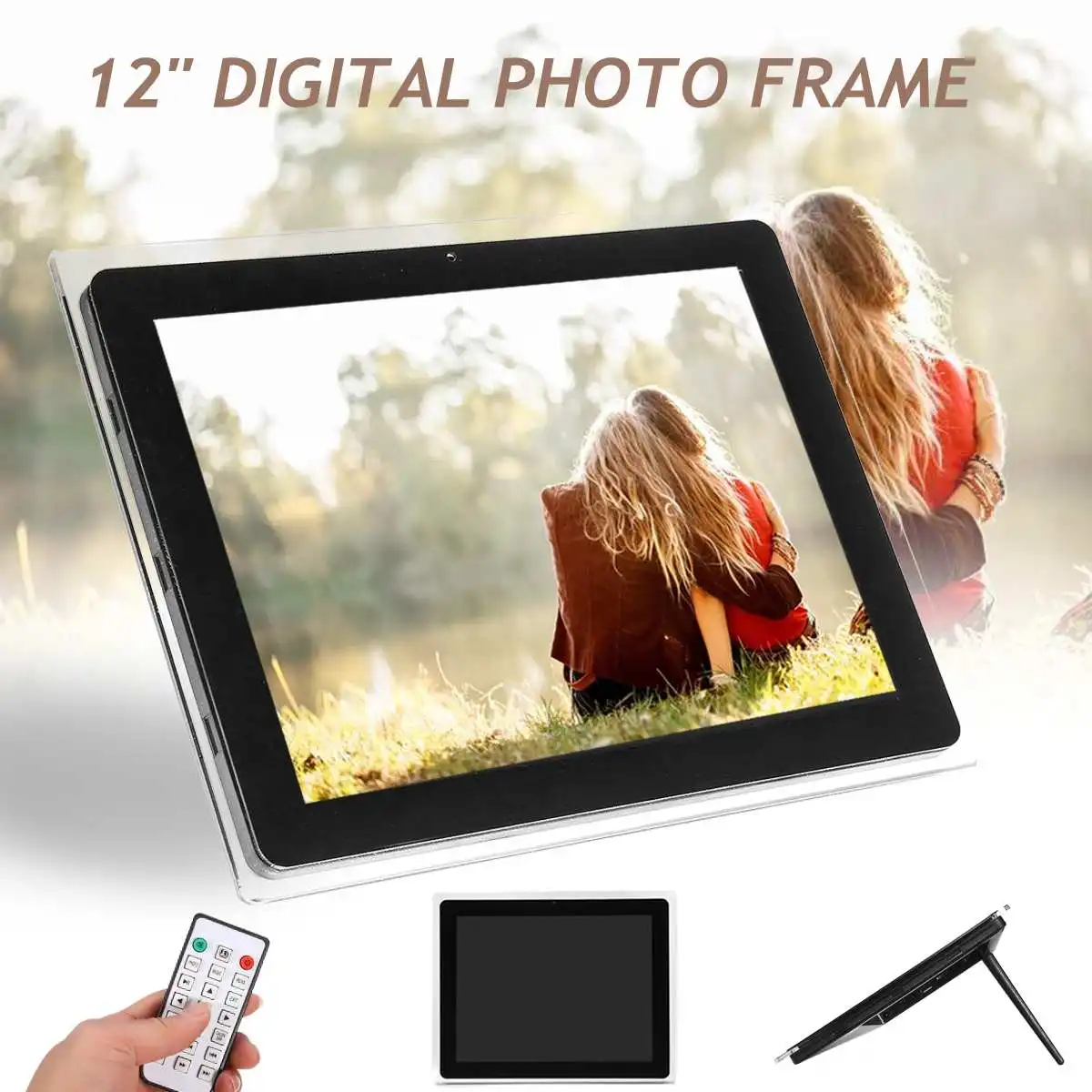 

12 Inch TFT Screen LED Backlight HD 1280*800 Digital Photo Frame Electronic Album Picture Music MP3 MP4 Porta Retrato