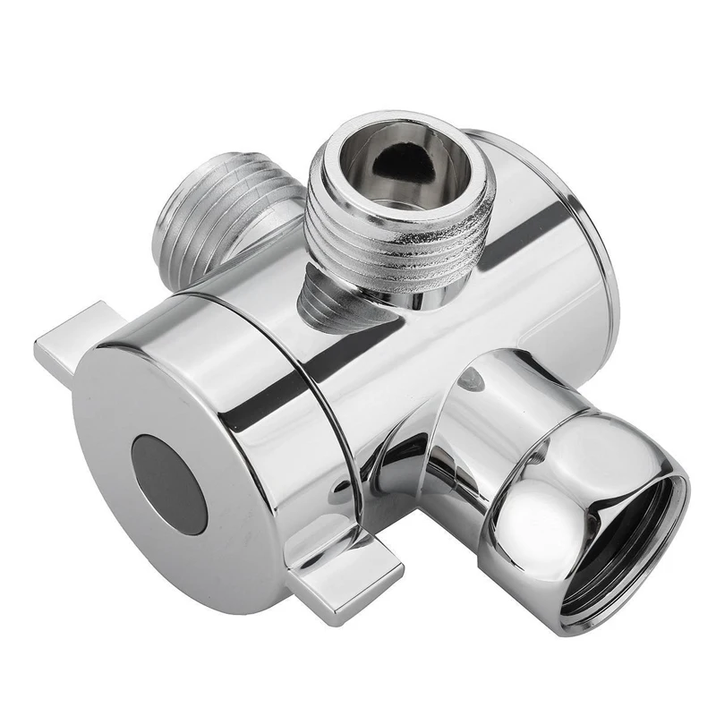 

NEW-1/2 inch 3-Way T-adapter Diverter Valve Adjustable Shower Head Arm Mounted Diverter Valve Bathroom Hardware Accessory