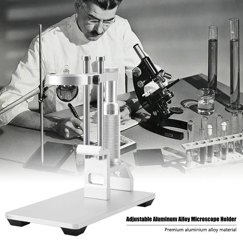 Горячий алюминиевый сплав цифровой микроскоп держатель Регулируемая Поддержка Стенд Микроскоп с кронштейном стенд