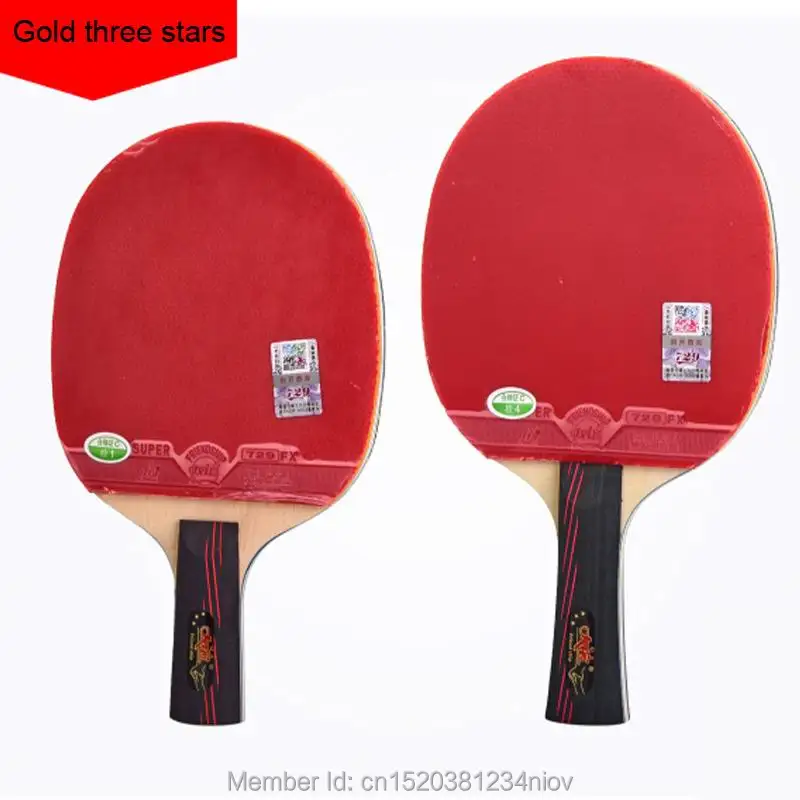 

Original 729 finished racket gold 3 stars loop with fast attack table tennis racket ping pong gift one case