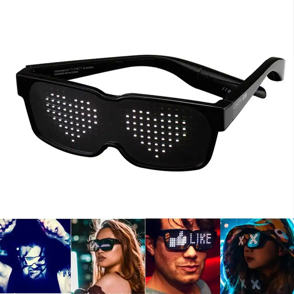 CHEMION Bluetooth LED Party Glasses Wifi APP Atmosphere Sunglasses