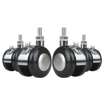 

4 pcs New 2-inch Swivel Castor Zinc Alloy Screw 360 Rotation Caster Wheels Heavy Duty for Trolley Furniture Office Chair Caster