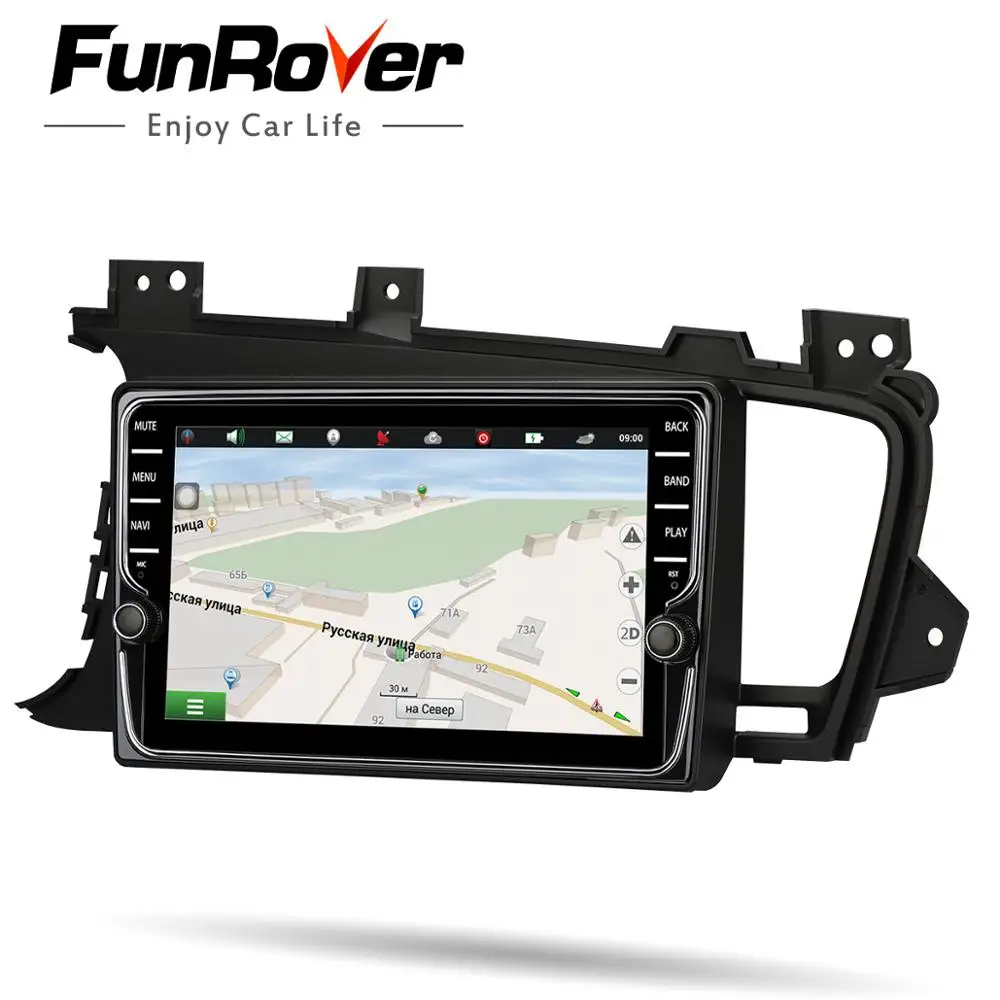 Top Funrover Car Radio Multimedia DVD Android 8.0 IPS Navigation headunit For Kia K5 Optima 2011-15 Navi Audio Stereos RDS GPS WIFI 3