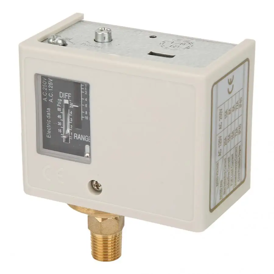 PT1/" Электрический 24V~ 380V переключатель контроля давления для воздушный насос для воды компрессор высокого качества
