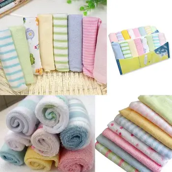 

8pcs Set Nursing Towels Baby Towels Baby Bibs Handkerchief Towel Washcloth Kids Soft Square Brushes Towel Suits