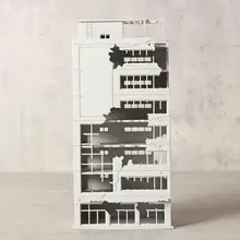 N масштаб 1:144 белый поврежденный Outland здание после войны сборка модели игрушки