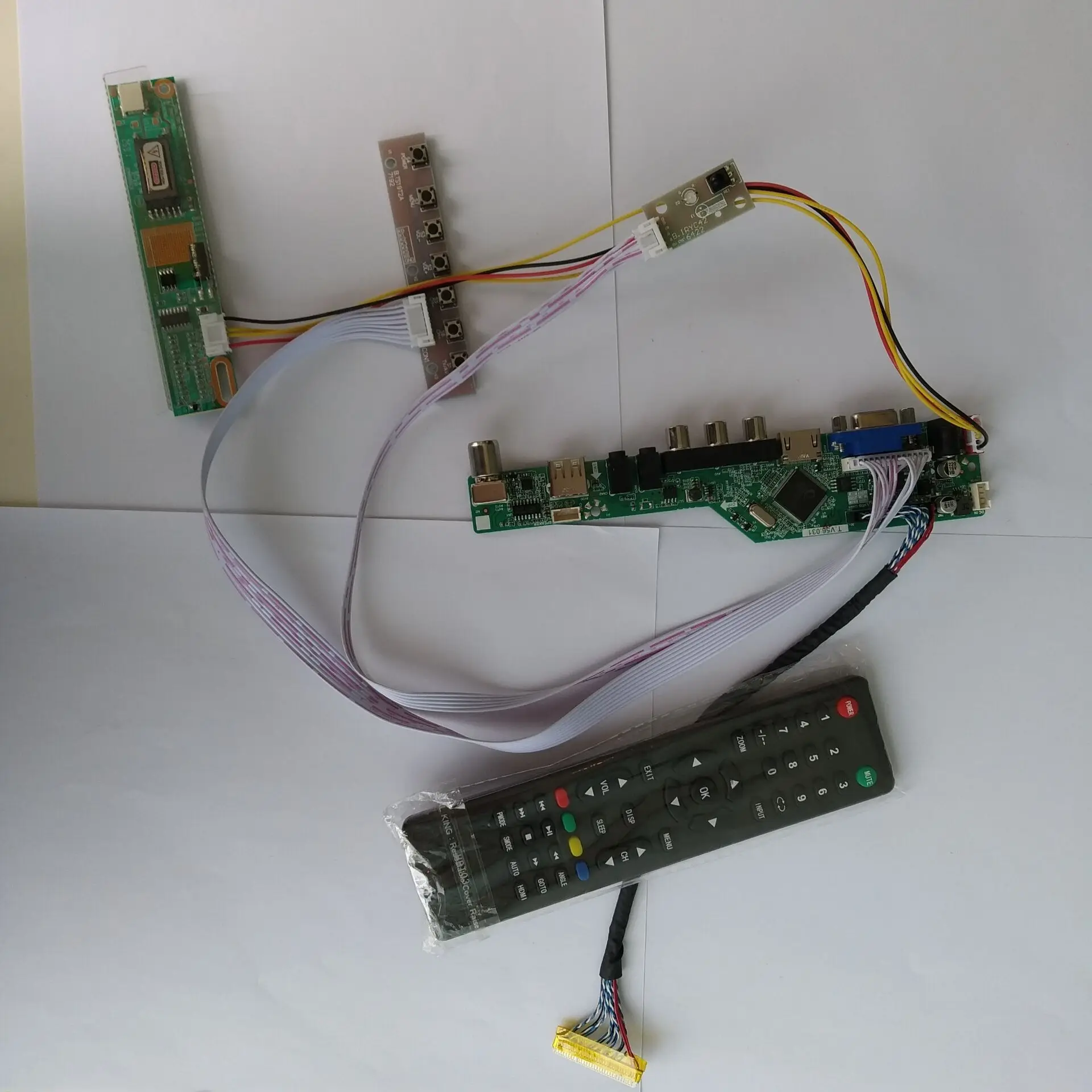  TV HDMI AV VGA USB TV56 LCD LED driver Controller board kit Card DIY For LTN160AT01 1366X768 Panel 