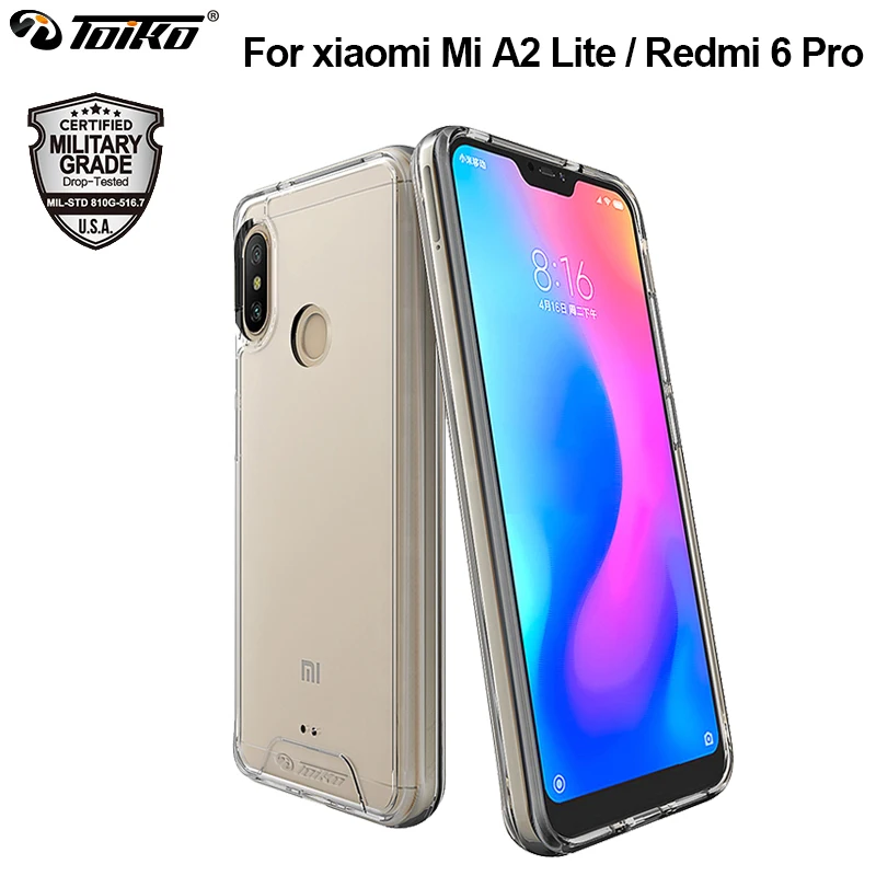 TOIKO Chiron Прозрачный чехол для телефона xiaomi Mi A2 Lite Redmi 6 Pro гибридный Жесткий ПК