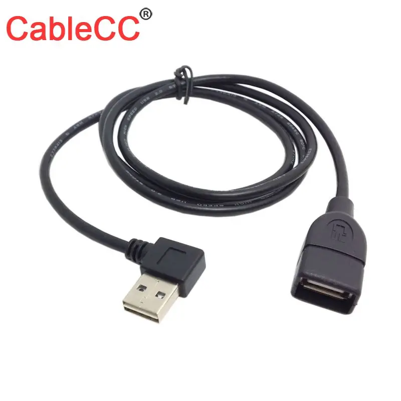 

CableCC USB 2.0 Male to Female Left & Right Angled 90 Degree Reversible Design Extension Cable 100cm