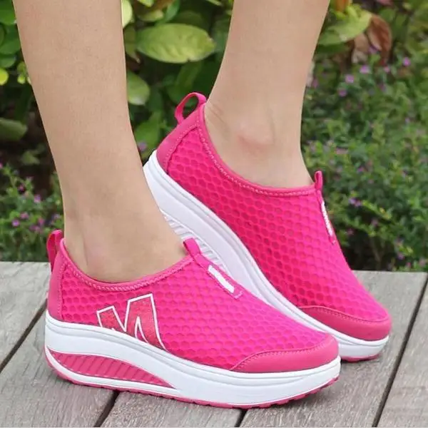 

Height Increasing 2016 Summer Shoes Women's Casual Shoes Sport Fashion Walking Shoes For Women Swing Wedges Shoes Breathable