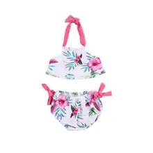 Купальник с растительным узором для маленьких девочек, бикини, танкини, купальники, пляжная одежда, США